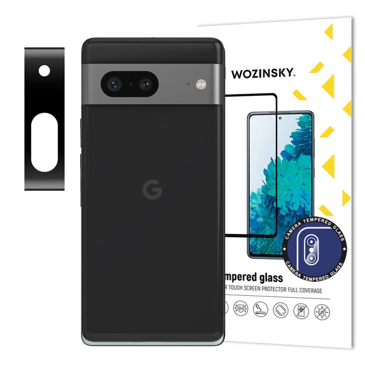 Folie sticla camera foto WOZINSKY Full Cover compatibila cu Google Pixel 7 Black