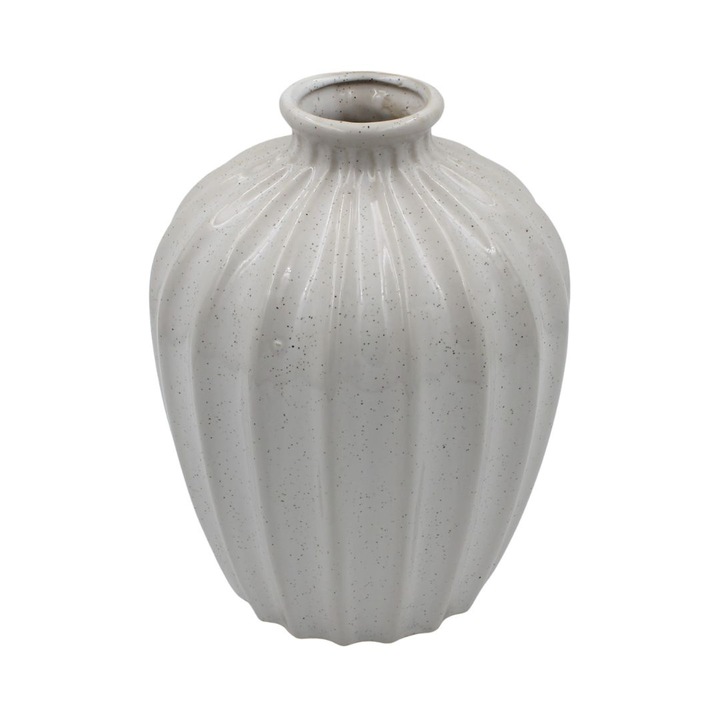 Vaza decorativa din portelan alba 20x14cm