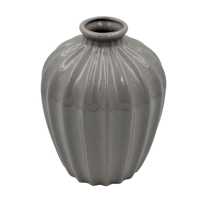 Vaza decorativa din portelan gri 20x14cm