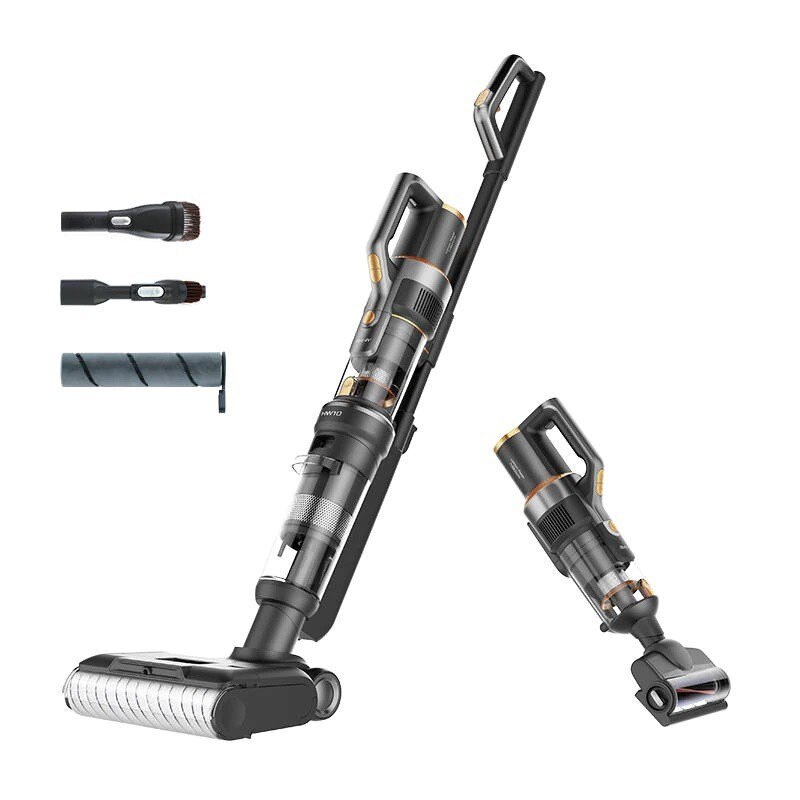 Aspirator vertical fara fir cu spalare JIMMY HW10 Pro Cordless 3-in-1 vacuum&washer, putere 400W, 18000Pa, autonomie 80 min, Negru/Gri