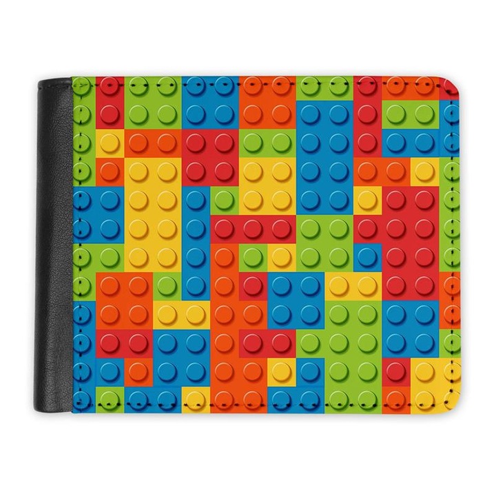 Portofel, Mobiltokguru, Model, Lego 11, Multicolor, din piele artificiala, 12cm
