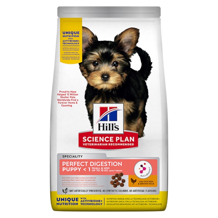 Hrana uscata caine, Hill's SP Canine Puppy Small & Mini Perfect Digestion 1.5 kg