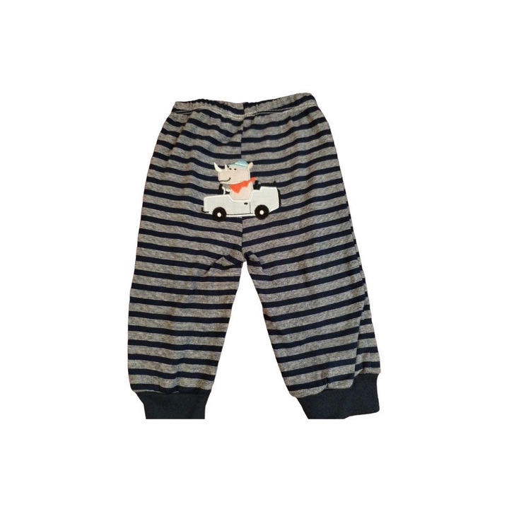 Pantaloni lungi pentru bebelusi, Gri, rinocer, 3-6 luni