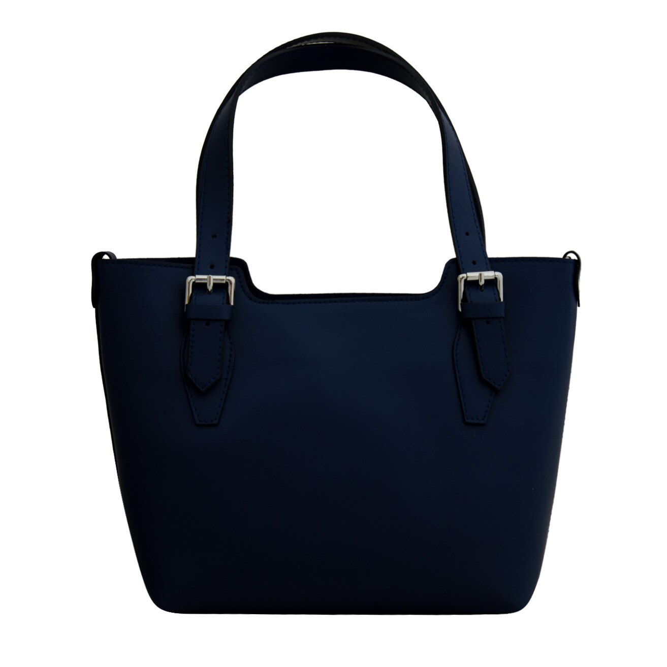 Geanta de dama din piele naturala, Adelina 2, bleumarin