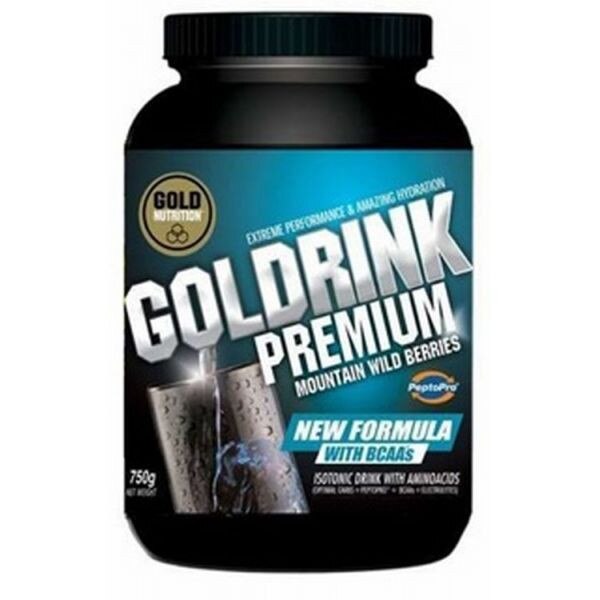 Pudra izotonica cu aminoacizi, GoldNutrition, GOLDRINK fructe de padure, 750 G