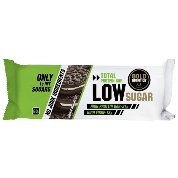 Baton proteic, GoldNutrition, PROTEIN BAR LOW SUGAR BISCUITI, 60 gr