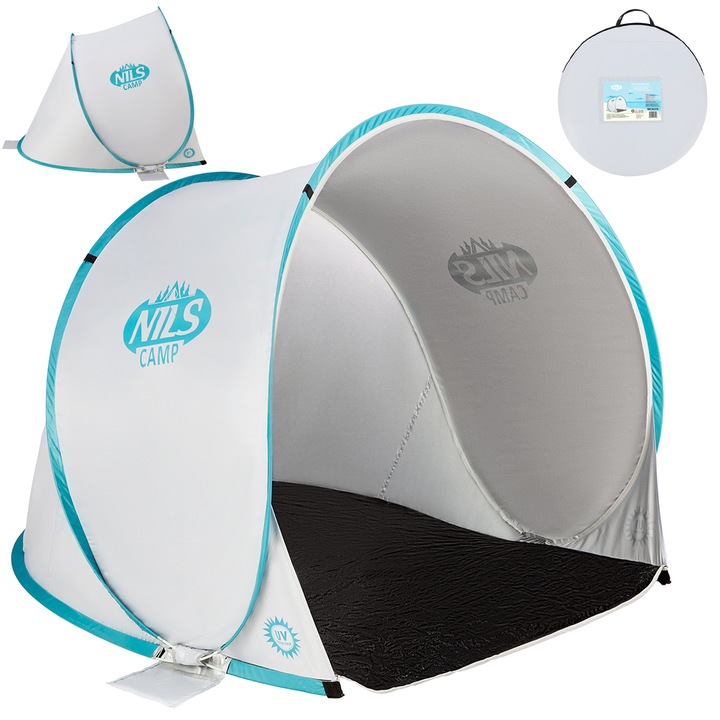 Családi strandsátor, Nils, PVC, PE, 1000 mm, fehér