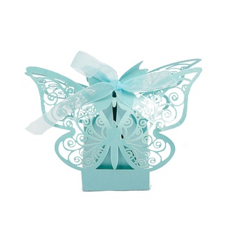 Marturii de nunta cutiute fluture bleu Marturii de nunta cutiute fluture bleu