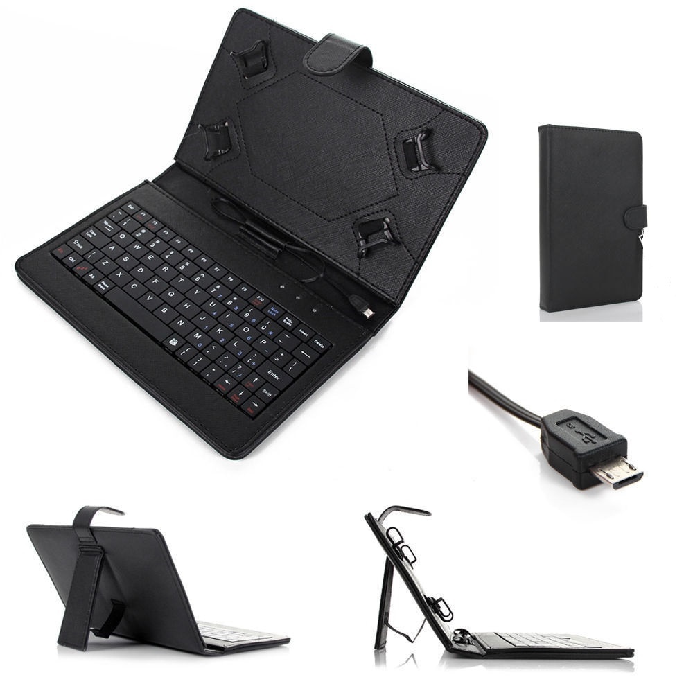 Hassy wise meteor Husa Tableta 7 Inch Cu Tastatura Micro Usb Model X, Negru, Tip Mapa,  Prindere 4 Cleme, Protectie Antisoc, Piele Sintetica, Functie Stand  Compatibil Android si Windows - eMAG.ro