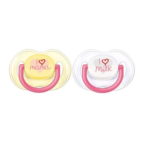 Set suzete ortodontice fara BPA, SCF172/50-inel rosu, Philips Avent, 0-6 luni, 2 buc