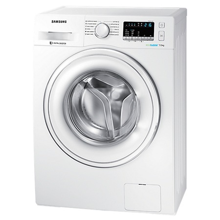 Masina de spalat rufe Slim Samsung WW70K42106W/LE, 7 kg, 1200 RPM, Clasa A+++, Eco Bubble, Motor Digital Inverter, Swirl Drum, Alb