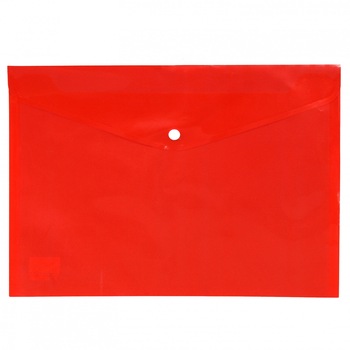 Mapa plastic A4 semitransparenta, cu buton si clapeta in V, US-230R Mapa plastic A4 semitransparenta, cu buton si clapeta in V, US-230R