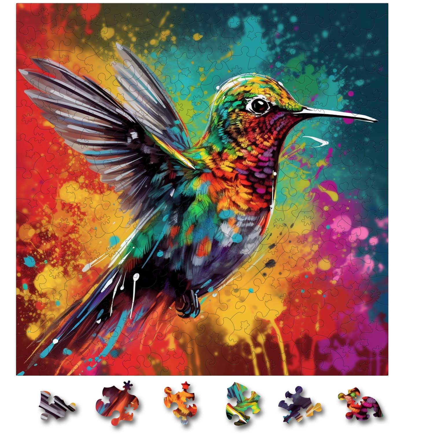 Puzzle 'Kolibri In Blüte' - 1000 Teile, Detailreiches Motiv Für Entspannte Stunden