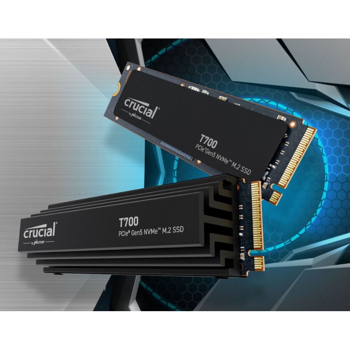 SSD Crucial T700 1TB PCI Express 5.0 x4 M.2 2280 - eMAG.ro