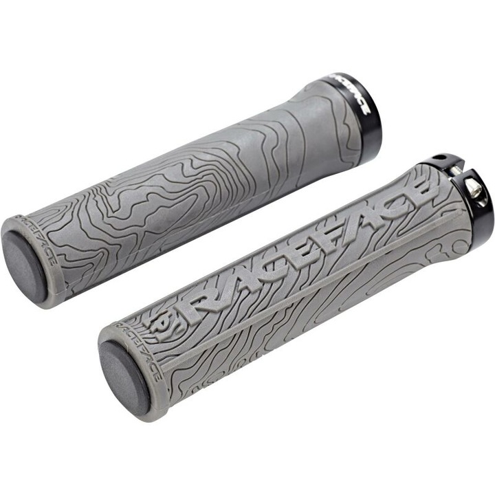 Kerékpár markolatok RACE FACE GRIP FÉL NELSON W/LOCK szürke színű