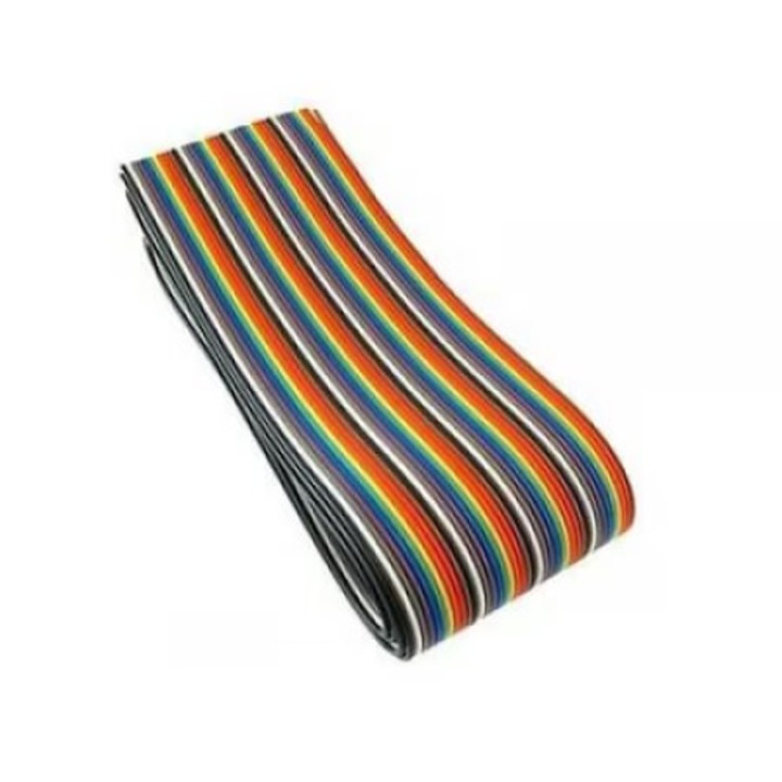 Rola 30,5 metri cablu plat, color, cu 10 fire