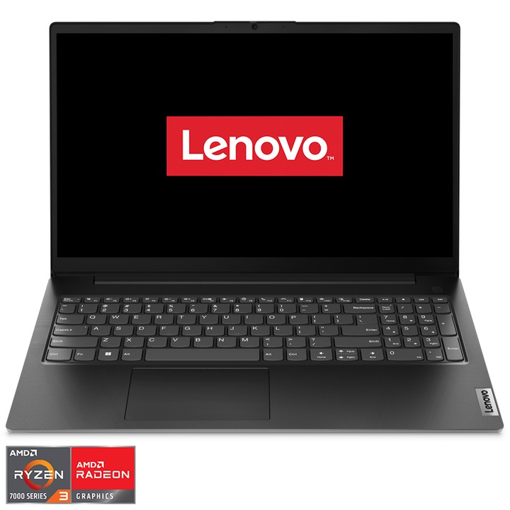 Лаптоп Lenovo V15 G4 AMN, AMD Ryzen™ 3 7320U, 15.6", Full HD, 8GB, 256GB SSD, AMD Radeon™ Graphics, No OS, Business Black
