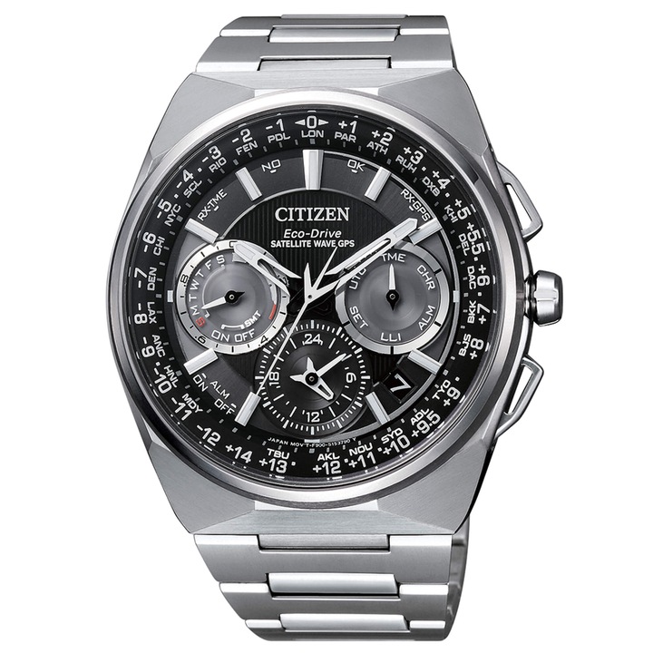 Мъжки часовник, Citizen, Titanium, Round, Black/Silver