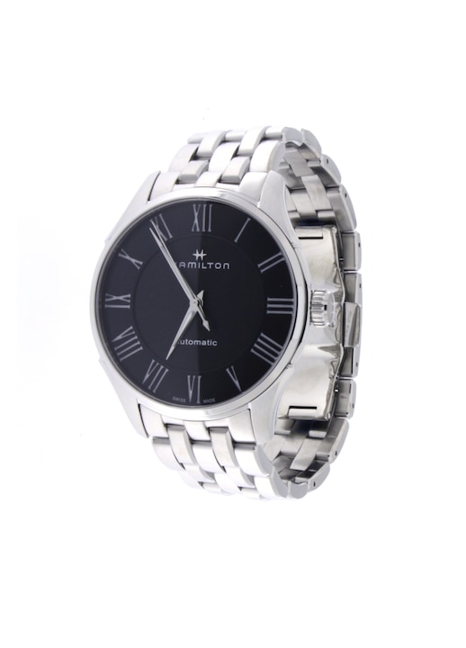 Мъжки часовник, HAMILTON, стомана/сапфир, 11.05-40 мм, сребрист/черен