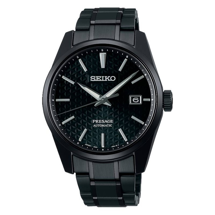 Мъжки часовник, Seiko, SPB229J1 Presage, Неръждаема стомана, Автоматичен, 39 mm, Черен