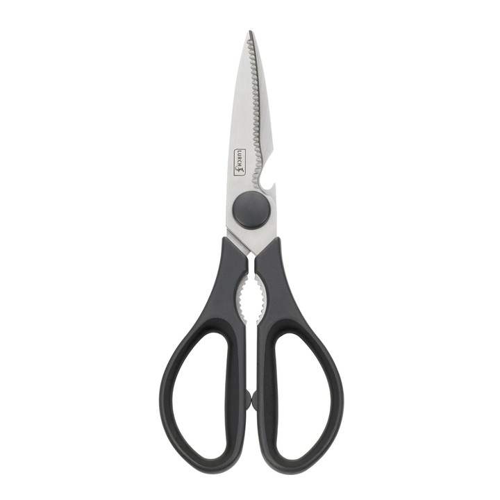 Foarfece de bucatarie, Lurch, Inox, 21 cm, Negru