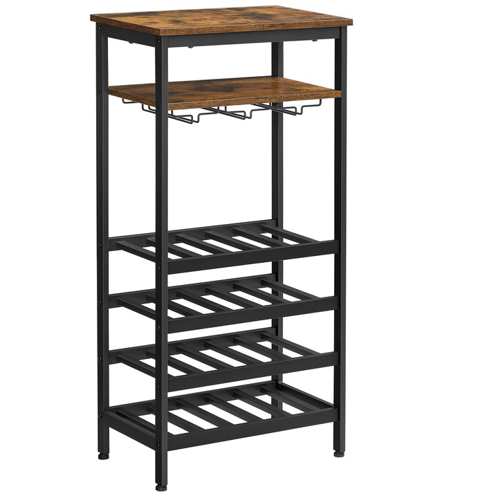 Vasagle, Bortartó, 20 palack, rusztikus barna, LWR020B01,50 x 32 x 100 cm