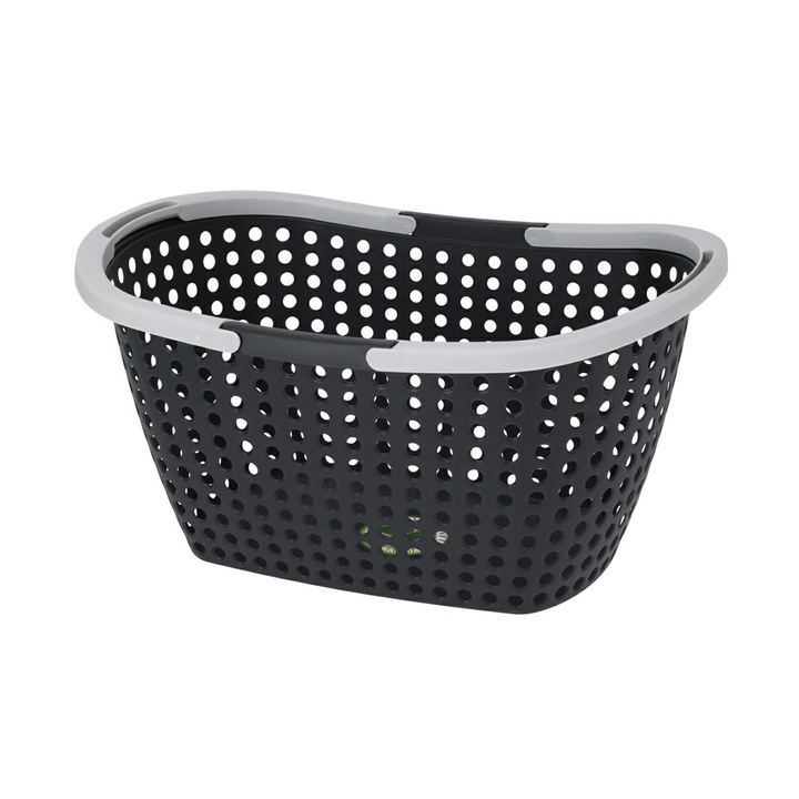 Bevásárlókosár, H&S, 15 l, szürke/fehér
