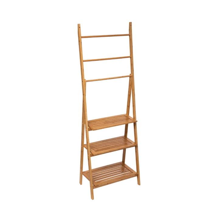 55 Simply Smart fürdőszobapolc, bambuszfa, 30x53x153cm, barna