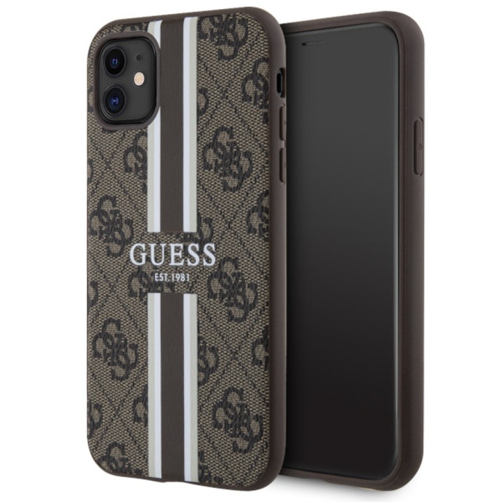 Кейс за iPhone 11, Guess, MagSafe, 6.1", Кафяв