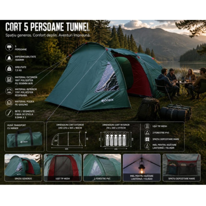 Cort pentru 5 persoane tip TUNNEL 82147