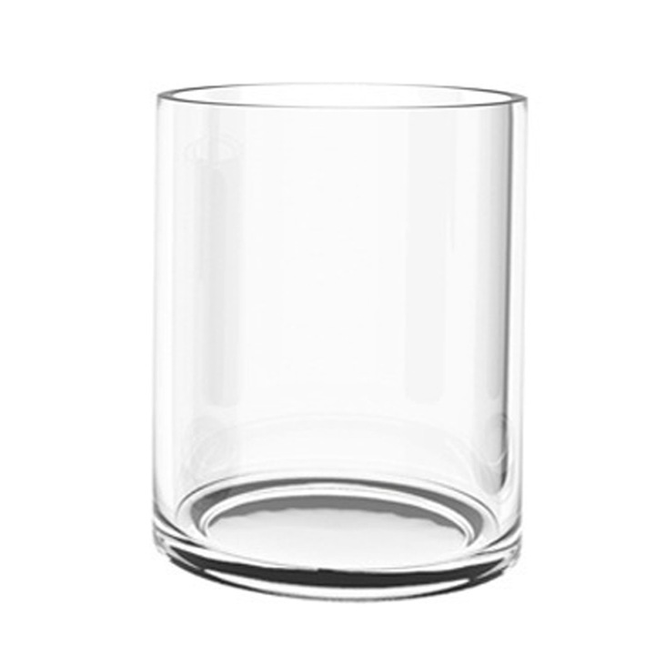 Vaza cilindrica, Sticla, 10x15cm, Transparent