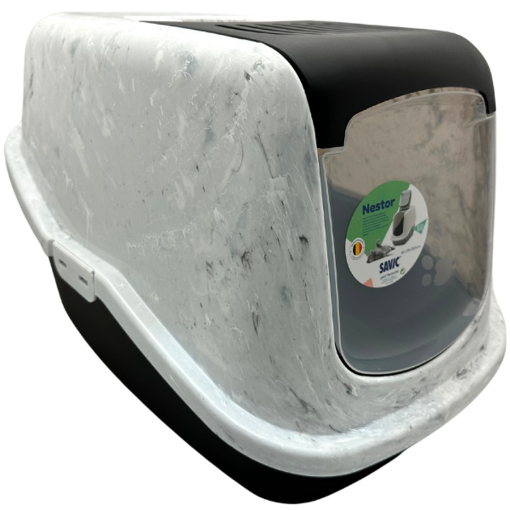 Litiera, Savic, 56 x 39 x 38.5 cm, Alb/Negru