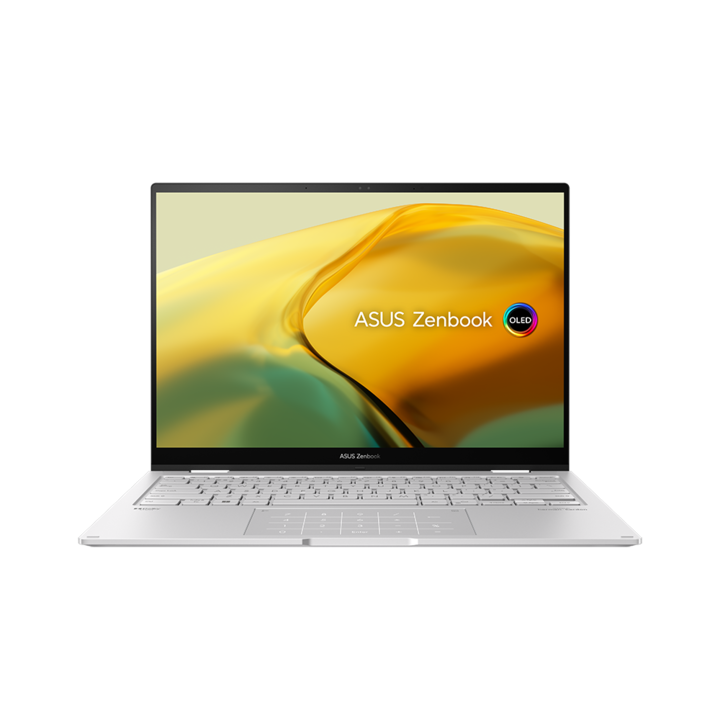 Лаптоп ASUS Zenbook 14 Flip OLED UP3404VA-OLED-KN731X, UP3404VA-OLED-KN731X.2TBSSD, 14", Intel Core i7-1360P (12-ядрен), Intel Iris Xe Graphics, 16GB LPDDR5, Сребрист