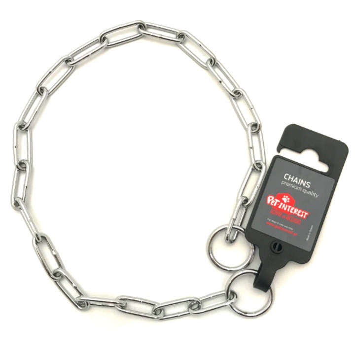 Kutyanyakörv Pet Interest Straight Link fojtólánc, XL, ezüst