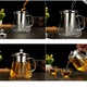 Ceainic cu infuzor, Sticla, 550 ml, recipient pentru ceai/cafea, transparent