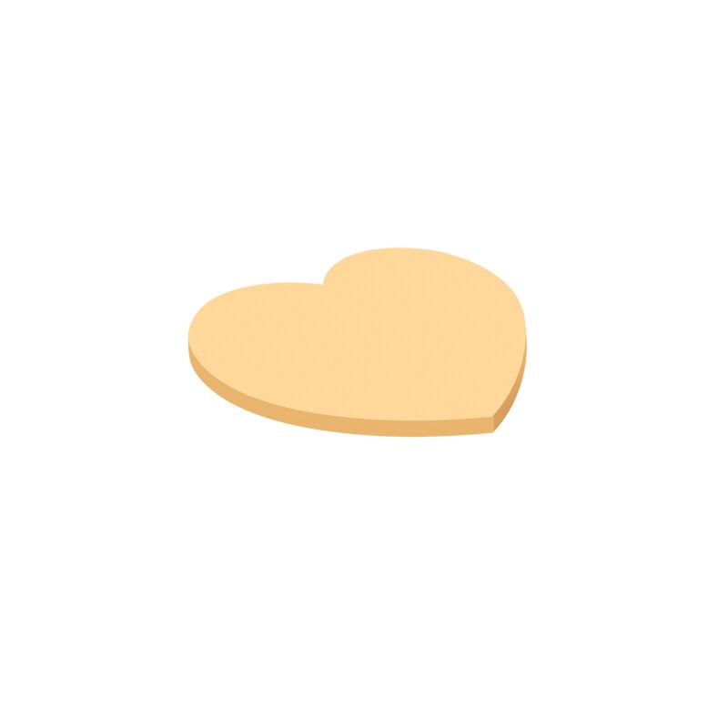 Notite adezive Forpus 42065 70x70 mm 40 file portocaliu inima