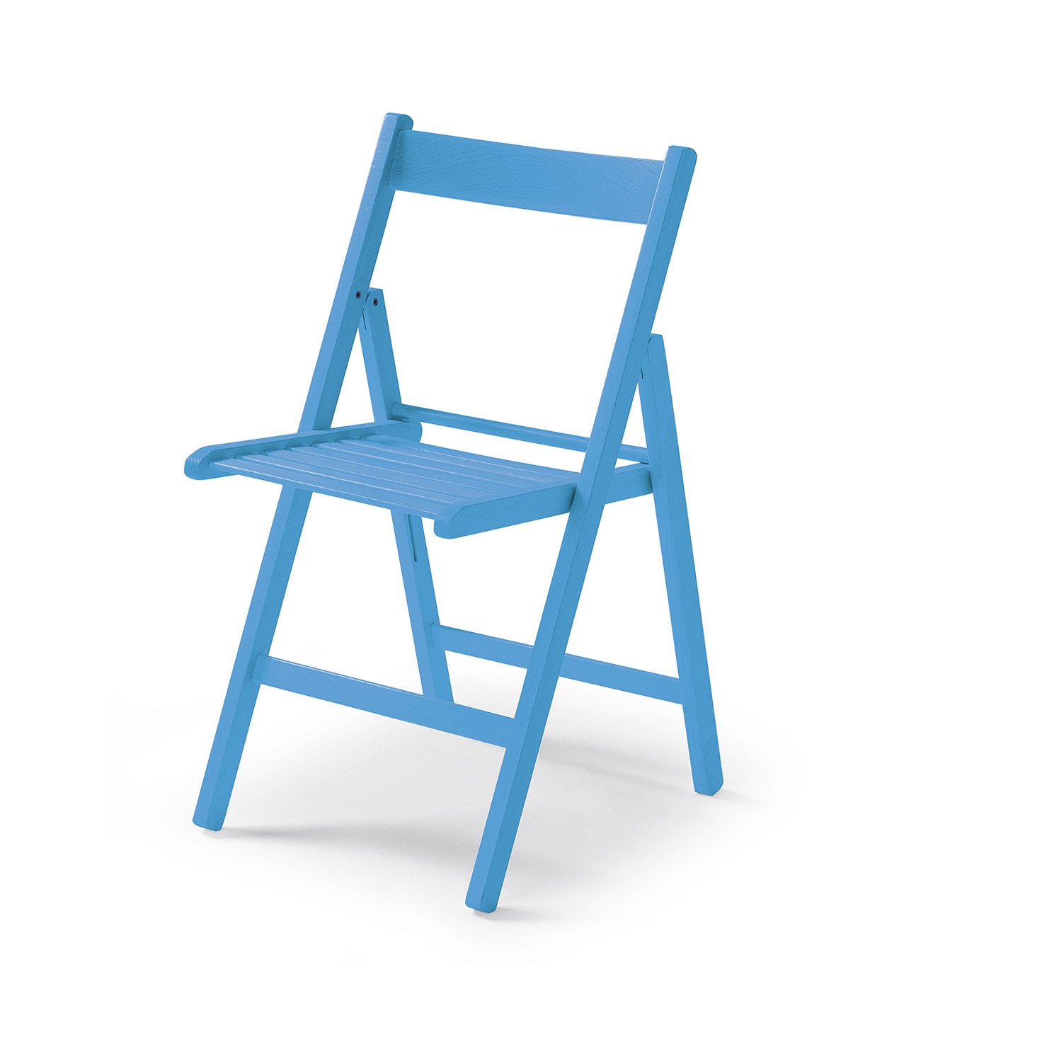 Scaun pliant QMOBILI Libro Turcoaz - Albastru, lemn fag, trebuie sa comandati minim 2 buc pe comanda