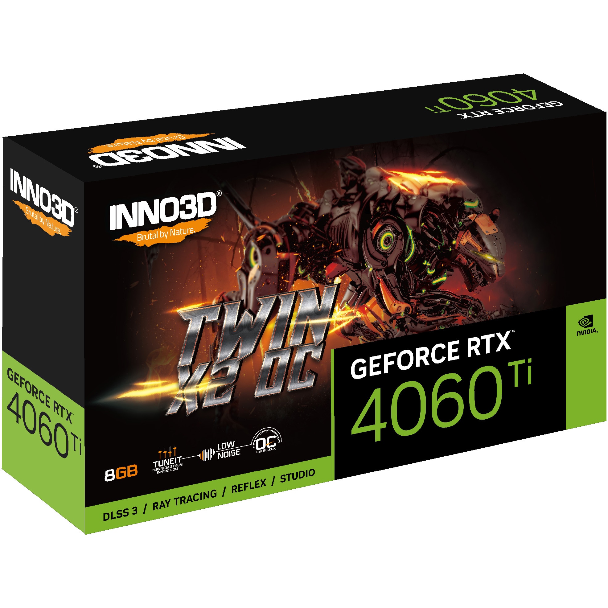 Placa Video INNO3D GeForce RTX 4060 Ti Twin X2 OC, 8GB GDDR6, 128-bit ...