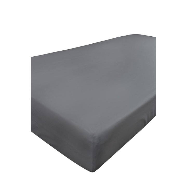 Чаршаф с ластик за матрак с височина 30 см, памук трико, 110/120x190/200 см, Графит