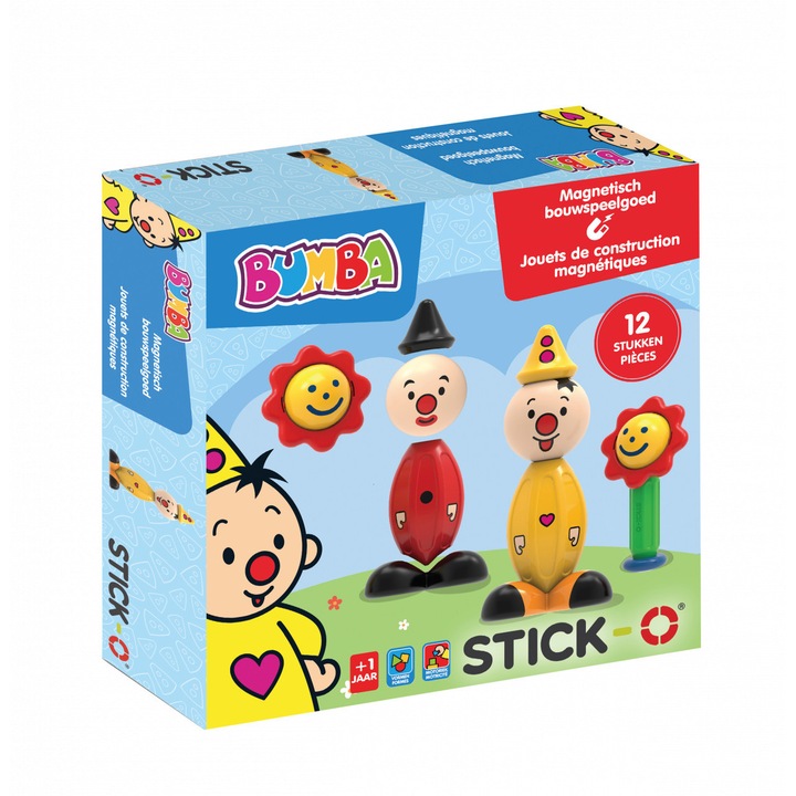 Joc cu magneti rotativi din neodim, Stick-O, Bumba, 14 piese