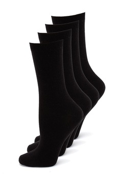 Set 4 perechi sosete 1/2 negre, pentru barbati, Paco, Negru Set 4 perechi sosete 1/2 negre, pentru barbati, Paco, Negru