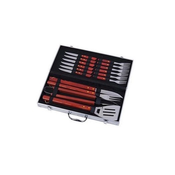 Set unelte pentru gratar Strend Pro Premium BBQ 45535, cutie metalica, Inox, 16 piese Set unelte pentru gratar Strend Pro Premium BBQ 45535, cutie metalica, Inox, 16 piese