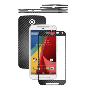 Folie de protectie Carbon Skinz, Husa de tip Skin Adeziv pentru Carcasa, Carbon Negru dedicata Motorola Moto G 2 2014 Folie de protectie Carbon Skinz, Husa de tip Skin Adeziv pentru Carcasa, Carbon Negru dedicata Motorola Moto G 2 2014