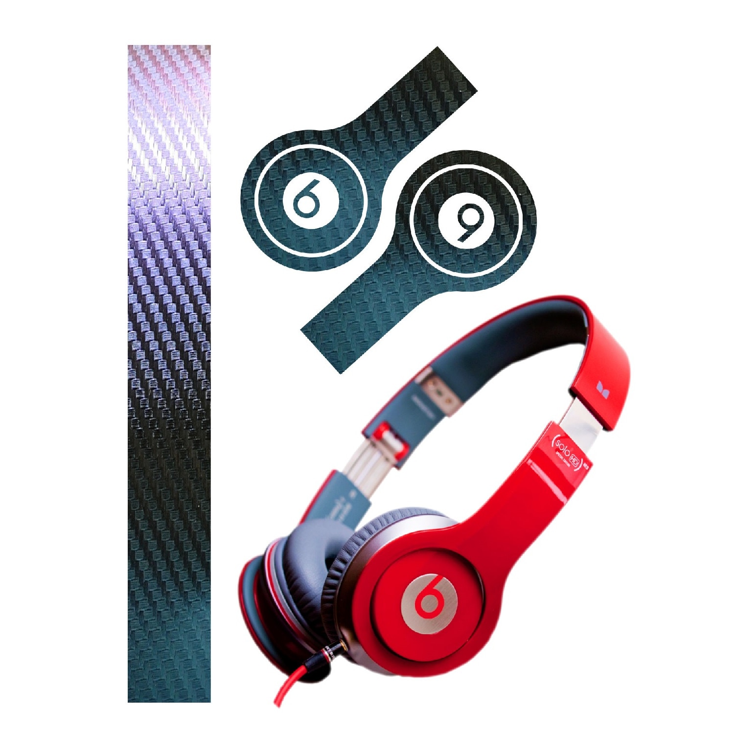 Folie de protectie Carbon Skinz, Husa de tip Skin Adeziv pentru Carcasa, Carbon Cameleon dedicata Beats By Dr Dre Solo HD