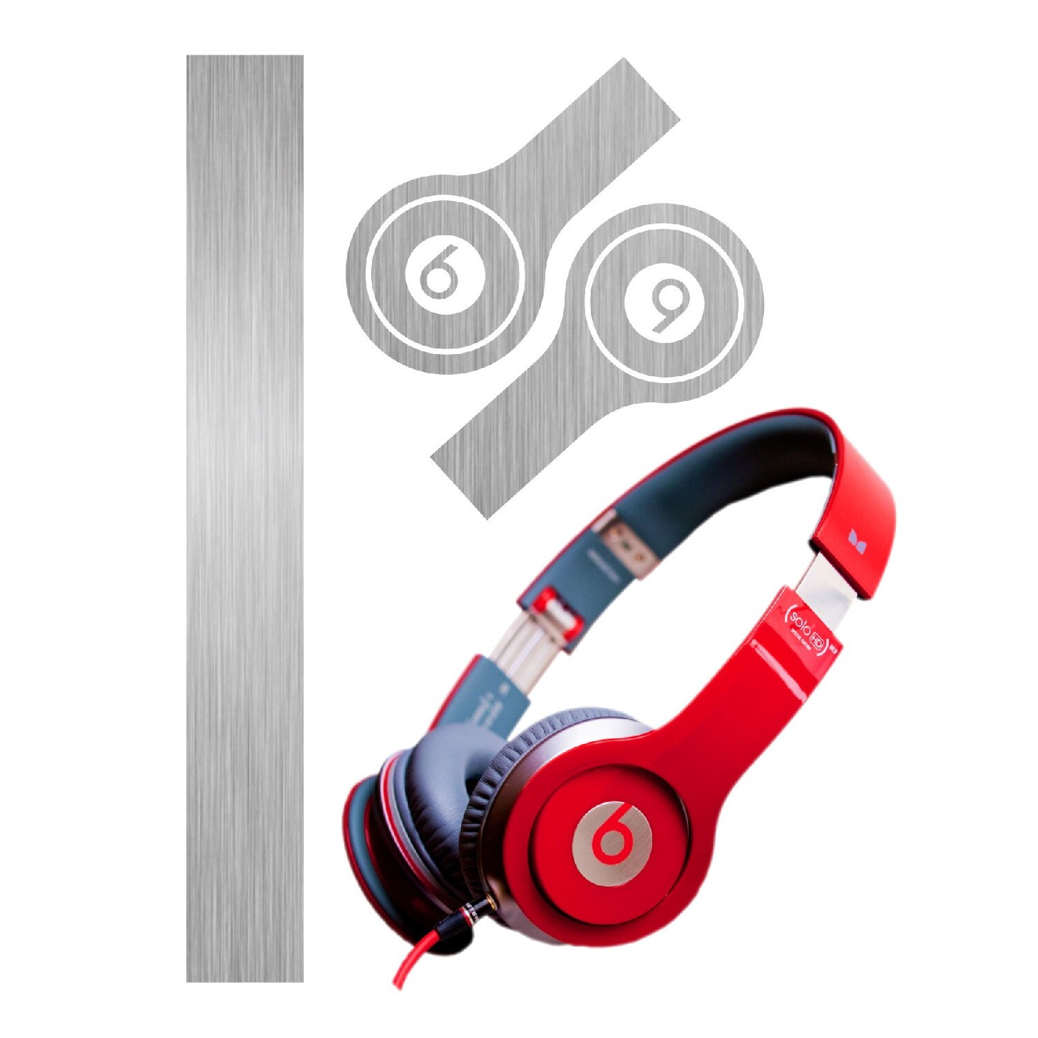 Folie de protectie Carbon Skinz, Husa de tip Skin Adeziv pentru Carcasa, Brushed Argintiu dedicata Beats By Dr Dre Solo HD