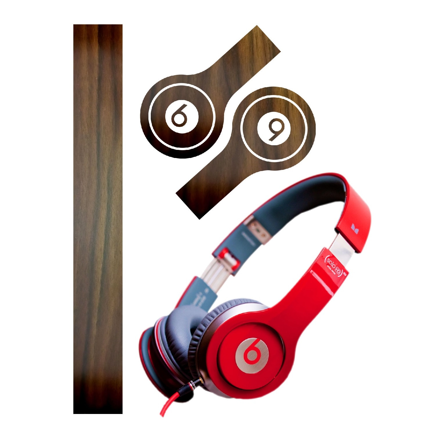 Folie de protectie Carbon Skinz, Husa de tip Skin Adeziv pentru Carcasa, Lemn Nuc Inchis dedicata Beats By Dr Dre Solo HD