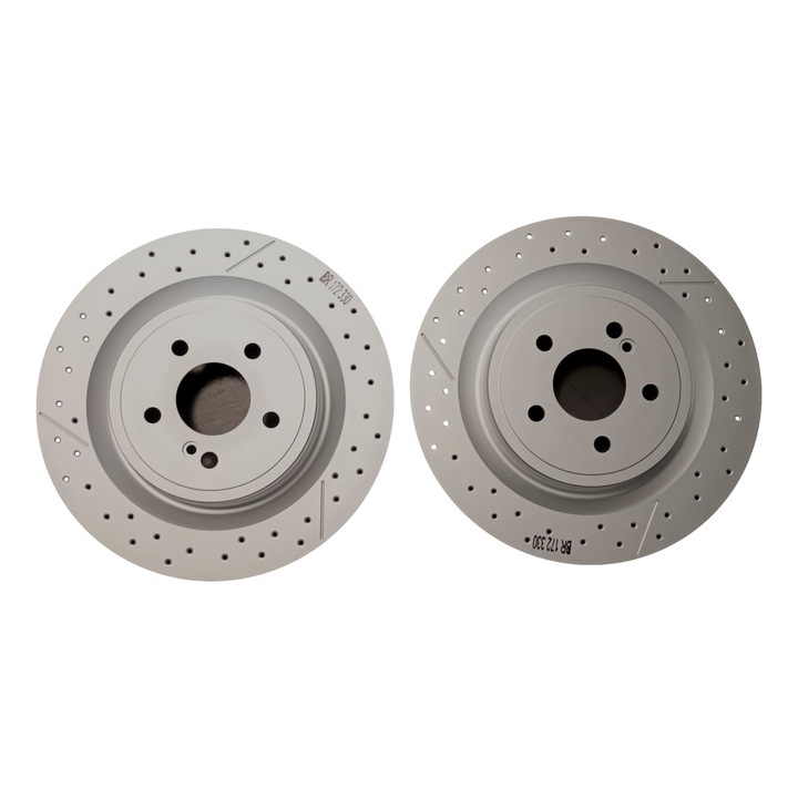 Hátsó féktárcsák, Mercedes-Benz, MERCEDES SLC SLK R172 W176 CLA GLA AMG-hez, Ezüst