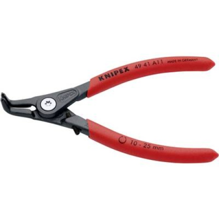 Seeger gyűrű fogó Alkalmas Külső csapágygyűrűk 10-25 mm Hegy forma Hajlított, 90° Knipex 49 41 A11 (49 41 A11)