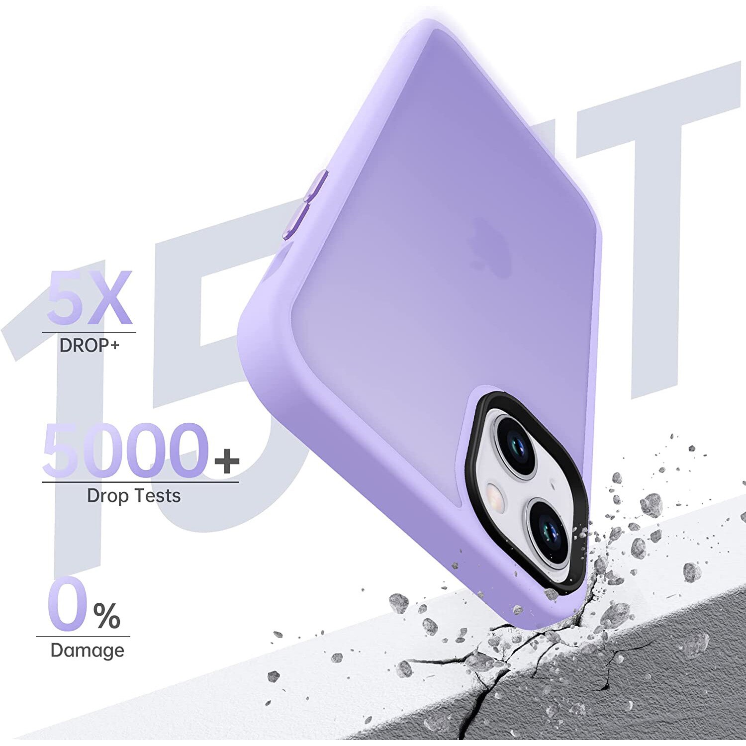 Husa pentru iPhone 13, MobileSmart, Hybrid ultra slim, carcasa spate Antisoc, Purple
