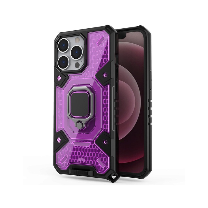 Калъф за Apple iPhone 13 Pro Techsuit Honeycomb Armor, Виолетов